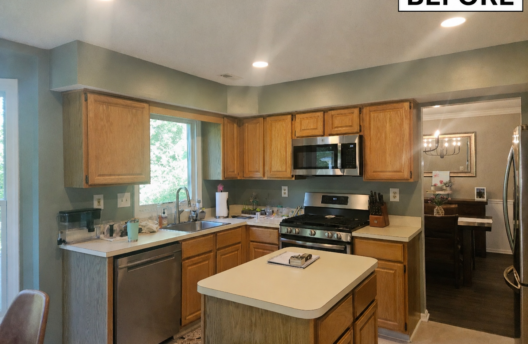 Modern White Kitchen Remodel in Collegeville, PA With Shaker Cabinets, Quartz Countertops, Large Island, and Built-In Window Bench Breakfast Nook